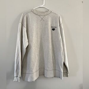 VTG Pro Edge Penn State Long Sleeve Sweatshirt Gray White Stripes Size L